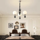 Axyaa Magic Bean LED Chandelier Walnut Wood Pendant Lamp for Living Room