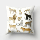 Axyaa Lion Tiger Head Pillowcase for Home Decor - Soft and Stylish Animal Cushion Cover