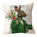 Axyaa Geometric Character Pillowcase | Sofa Home Decor Polyester Cushion