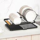 Axyaa Foldable Adjustable Drying Rack for Kitchen Plates, Bowls, Cutlery