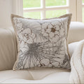 Axyaa Beige Yarn-Dyed Sofa Pillow Cover: 45X45 Headboard Cushion for Stylish Living Room