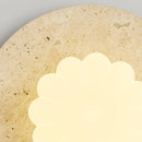 Axyaa Cotton LED Wall Lamps Pull Chain Switch Yellow Travertine Modern Nordic Lighting