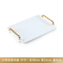 Axyaa Rectangular Plastic Tray with Handle for Home, Hotel, and Decor Use