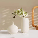 Axyaa White Ceramic Vase for Living Room Decor or Dining Table Centerpiece