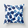 Geometric Blue Ink Flower Pillowcase for Stylish Home Decor by Axyaa