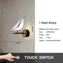 Axyaa LED Magpie Wall Lamp, Touch Switch, Rotatable, Modern Art Home Decor