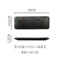 Axyaa Ceramic Sushi Plate Rectangle Dish for Restaurant Hotel Household Fish Grill