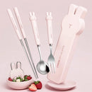 Axyaa Portable Stainless Steel Cutlery Set with Box - 3/4PCS