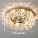 Axyaa Modern Crystal Round Dimmable LED Ceiling Light