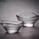 Axyaa Irregular Hammer Glass Salad Bowl Fruit Dessert Noodle Molecular Cuisine Tableware