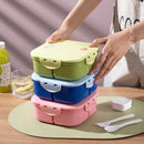 Axyaa Portable Lunch Box: Square Container for Students, Travel, Picnic, Camping & Outdoor Dining