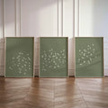 Axyaa Japanese Green Wall Art: Birds & Animals Canvas Prints for Modern Home Decor