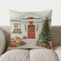 Axyaa Christmas Truck Gifts Decorative Pillow Cover for Sofa Bedroom Car
