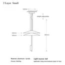 Axyaa Flamingo Acrylic LED Chandelier: Nordic Design for Living Room, Restaurant, Bar