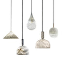 Axyaa Marble Art LED Chandelier for Dining Room - Luxury Ceiling Lighting Fixture