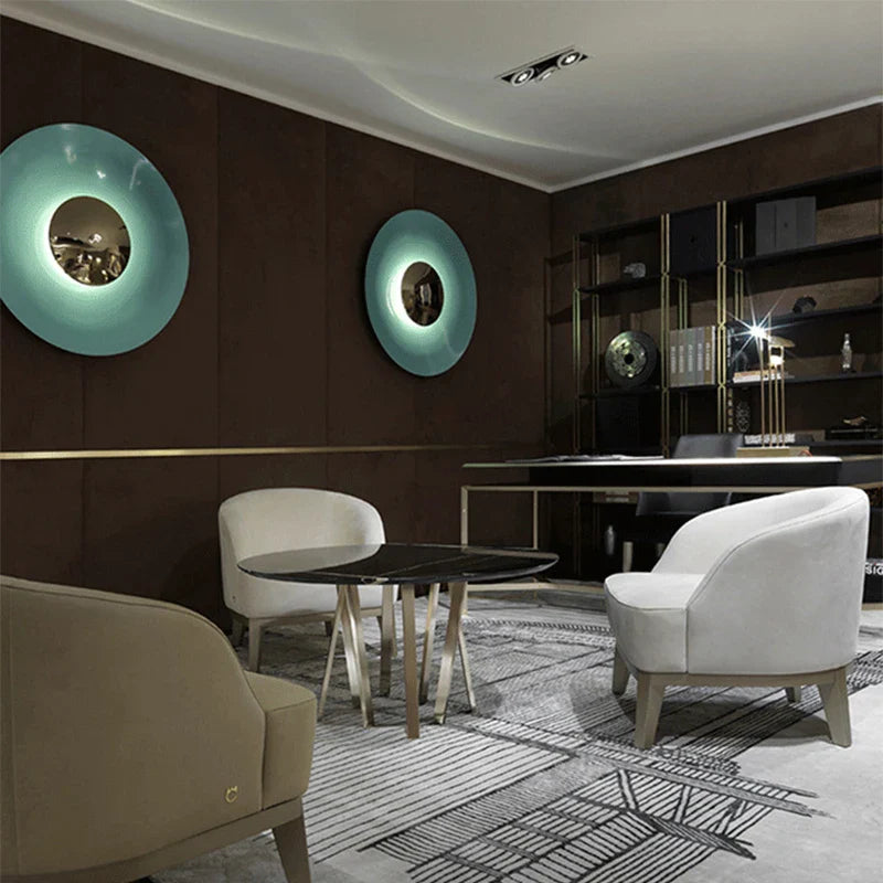 Axyaa Round LED Wall Lamp: Modern Nordic Wall Lights for Indoor Lighting, Living Room, Bedroom
