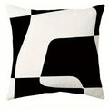 Axyaa Simple Black Line Printed Pillowcase for Living Room Sofa Chair, Home Decor