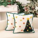 Axyaa Christmas Jacquard Embroidery Pillowcase Set