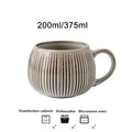 Axyaa Ceramic Ball Cup: Japan Style Retro Coffee Mug, Home Office Drinkware