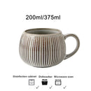 Axyaa Ceramic Ball Cup: Japan Style Retro Coffee Mug, Home Office Drinkware