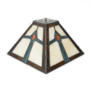 Axyaa Vintage Square Stained Glass Lampshade for Table, Pendant, Floor Lamps