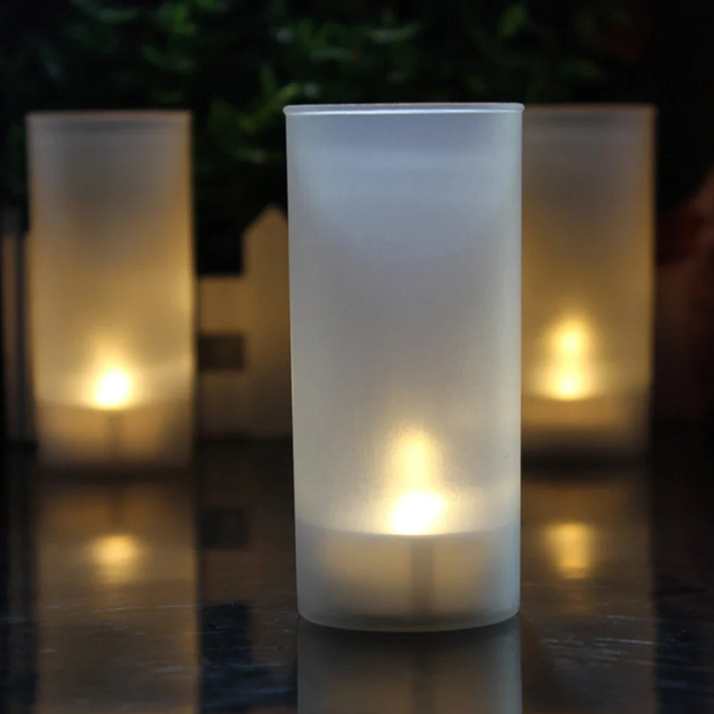 Axya LED Flameless Tealight Candles - Flickering Battery Operated Bulk for Wedding & Christmas