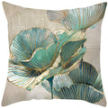 Luxurious Blue Bird Floral Pillowcase by Axyaa - 45x45cm Square Decor for Home & Office