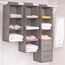 Axyaa Wardrobe Hanging Organizer: Collapsible Shelf Storage for Clothes