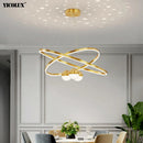 Axya Dimmable Gold Black LED Chandelier for Modern Indoor Lighting