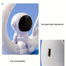 Axyaa Moon Astronaut Nightlight LED Desk Lamp - Rechargeable, Ideal for Bedroom Study