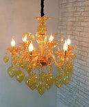Blue Glass Bubble Chandelier by Axyaa - Modern Lighting Fixture for Living and Dining Rooms