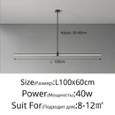 Axyaa Modern Minimalist Dining Table Bar Long Strip Light - LED Office Pendant Light