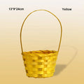Axyaa Hand-Woven Flower Storage Baskets: 3 Shapes for Shopping & Storage