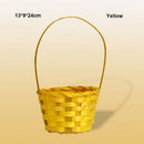 Axyaa Hand-Woven Flower Storage Baskets: 3 Shapes for Shopping & Storage