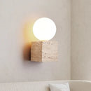 Axyaa Cream Wind Yellow Cave Stone Wall Light Sofa Bedroom Set