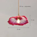 Axyaa Sunflower Glass Pendant Lights, Modern Brass Hanglamp for Dining Table, E27 AC90~240V