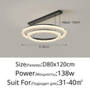 Axyaa Black Chandelier Round Ceiling Light Modern Elegant Pendant Lamp LED Lighting