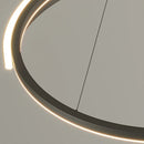Axyaa LED Round Chandelier for Dining Room Living Room Bar Hotel Study Ceiling Lamp