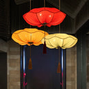 Axyaa Lotus Leaf Fabric Hanging Pendant Lights