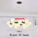 Axyaa Glass Ball LED Chandelier for Living Room Kitchen Island Decoration