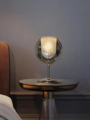 Axyaa Gold Chrome Glass Table Lamp | Luxury Decor for Living Room, Villa, Cafe