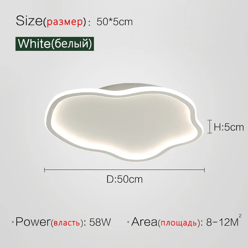 Axyaa Cloud LED Ceiling Light: Modern, Minimalist, Warm, Romantic for Children's Room.