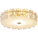 Axyaa Maple Leaf Crystal Glass Ceiling Chandelier for Luxury Living Room Bedrooms