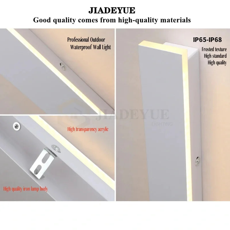 Axyaa Waterproof LED Long Wall Lamp for Garage Balcony, Garden Corridor, White Strip IP65 Outdoor Lighting