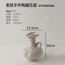 Axyaa Embryo Ceramic Vase Retro Desktop Decor Flower Arrangement Ornament Pot