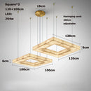 Axyaa Marble Series LED Chandelier Pendant Light - Alabaster Hanging Lamp