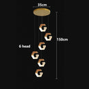 Axyaa Crystal Duplex Pendant Lamp for Stylish Living Room Luxe Décor