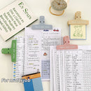 Axyaa Magnetic Paper Clip Holder Retro Color for Office School Fridge Documents