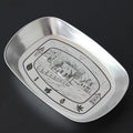 Axyaa Silver Stainless Steel Tray Set for Food Storage and Service
