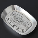 Axyaa Silver Stainless Steel Tray Set for Food Storage and Service